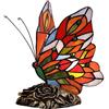 Bieye L30043 Lampada da tavolo in vetro colorato in stile Tiffany a forma di farfalla (multicolore F)