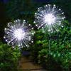 yowin Luci Solari da Giardino Esterno, Lampade Solari con Sensore di Luce, 8 Modalità di Illuminazione, IP44 Impermeabile per Natale Giardino Festa Matrimonio Bianco Freddo (2 Pezzi)