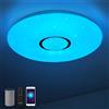 JDONG Plafoniera JDONG compatibile con Amazon Alexa 36W, Ø 40 cm, cambio colore, stelle, dimmerabile, bianco caldo bianco freddo, 3000-6500 Kelvin, luce ambientale RGB, luce notturna