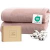 Ferò Set Asciugamani Bagno Grandi di Lusso, 2 Teli Bagno, OEKO-TEX 100% Cotone Premium Low Twist 550 g/m², Telo Doccia Ultra Morbido e Assorbente, Design Italiano, Asciugamani Doccia 70x140cm, Rosa