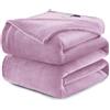 WAVVE Coperta Plaid Pile di Flanella 260gsm - 150x200 cm, Lilla - Coperta Pelosa 200x150 - Divano/Letto Singolo/Matrimoniale, Copridivano di Microfibra Calda e Morbida