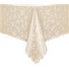 Romanstile Tovaglia plastificata quadrata 80x80 cm antimacchia Beige con motivo floreale cerata Tovaglie PVC Impermeabile per Protezione piccolo Tavolo per compleanno,feste,natalizia,capodanno 2024