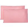FARFALLAROSSA Coppia di Federe 100% Puro Cotone, Set di 2 Tessuti per Cuscino Letto, Chiusura a Busta, Tinta Unita, Misura Standard 50x80 CM