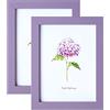 Mochose - Cornice per foto da 15 x 20 cm, colore viola, in MDF, per tavolo e parete, confezione da 2 pezzi