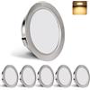YindaLux Faretti LED da Incasso 230V 3W 3000K IP44 LED Spots 55-58MM 6PCS Nichel