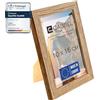 CABBEL Cornice 10x15 cm, Rovere, robusta cornice in legno MDF, vetro Plexi infrangibile, da appendere e da