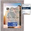CABBEL Cornice 10x15 cm, Grigio (Calcestruzzo), robusta cornice in legno MDF, vetro Plexi infrangibile, da appendere e da