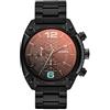 Diesel Orologio da uomo Overflow, movimento cronografo, cassa in acciaio inossidabile nero da 49 mm con bracciale in acciaio inossidabile, DZ4316