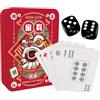 WUSJCOF Mini Mahjong Portatile Tradizionale Cinese, Carte da Gioco in PVC Impermeabili con 144 Pezzi e Dadi, Giochi di Famiglia e Amici per Viaggi e Party