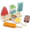 SOETDERT Gelateria per bambini, in legno, giocattolo per gelato sul gambo, giocattolo per il gelato per bambini, accessori per la cucina, giochi di ruolo per bambini, ragazzi 3, 4, 5, 6 anni