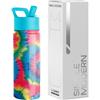 Simple Modern Borracia con Cannuccia per Bambini | Borraccia Acciaio Inossidabile Isolato Riutilizzabile per Bambina e Bambini e scuola | Summit | 530ml | Tie-Dye