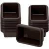 Lurch FlexiForm 585078 - Set di 12 piccoli stampi per pane in silicone al 100% senza BPA, 9,1 x 5,6 cm, colore: Marrone