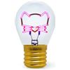Legami - Lampada da Tavolo a forma di Lampadina, Ricaricabile con Cavo USB, Senza Fili, Bulb Fiction, Tema Kitty, 6.8 x 10.3 cm