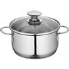Küchenprofi 2370702816 - Pentola in Acciaio Inox, con Coperchio in Vetro