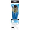 Daler Rowney Daler-Rowney - Pennelli per acquerello, setole sintetiche morbide, manico corto, assortimento di 5 pennelli