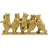 Kare Statuetta decorativa di design Tipsy Orso, oro, accessori per la casa, dipinta a mano, motivo animali, soggiorno, camera da letto, corridoio, 14 x 30 x 8 cm (altezza x larghezza x profondità)