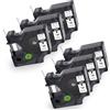 Molabel 6X Molabel compatibile con Dymo D1 nastro per etichette 19 mm x 7 m 45803 S0720830 nero su bianco, adatto per Dymo LabelManager 350, 360D, 420P, 450, 500TS e LabelPoint 300, 350.