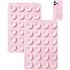 Xzyden 2 supporti per telefono con ventosa in silicone, antiscivolo, per selfie e video, supporto adesivo in silicone per telefoni cellulari (rosa)