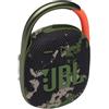 JBL CLIP 4 Speaker Bluetooth Portatile, Cassa Altoparlante Wireless con Moschettone Integrato, Design Compatto, Resistente ad Acqua e Polvere IPX67, fino a 10 h di Autonomia, USB, Mimetico