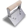 Marshalltown Frattazzo per angoli esterni Marshalltown con raggio angolare, in acciaio, per angoli in calcestruzzo e scale, dimensioni: 127x64 mm