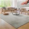 Paco Home Tappeto Moderno e Morbido per Soggiorno a Pelo Corto Lavabile Fluffy Uni Effetto Pelliccia Senza Tempo Elegante Antiscivolo Facile da Pulire, Dimensione:300x400 cm, Colore:Argento