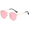 LumiSyne Retro Occhiali Da Sole Rotondi Uomo Donna Stile Steampunk Lennon Polarizzati Lenti Colorate Vintage Montatura Circolari In Metallo Protezione UV400 Occhiali Hippie