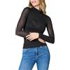 Goldenpoint Donna Maglia Dolcevita Aderente con Cashmere e Maniche Lunghe