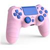 DYONDER Wireless PS4 Controllers for PS4/Pro/Slim & PC - 1000mAh Battery, 6-Axis Motion Sensor, Audio Jack (PINK)