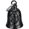 BOBIJOO JEWELRY - Moto campana Guardiano Spirito Lucky Eagle US in acciaio inox nero titanio
