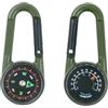 Jicyor Bussola con Moschettone e Termometro, Mini Bussola 4 in 1 per Bambini, Campeggio, Escursioni e Viaggi (Verde Militare)