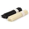 Diveevo Set di candele di cera d'api in bianco e nero 40 pezzi, Nr. 140, candele rituali di alta qualità, lunghezza 16 cm, diametro 5,0 mm, durata 30 minuti