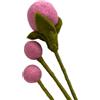 your castle Fiori di feltro fatti a mano per decorazioni personalizzate, regalo sostenibile, commercio equo, fiori d'arte realistici, 3 pezzi in rosa scuro