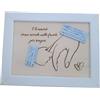 Giomel Regalo Neonato Maschio Originale Regalo Mamma Nascita Cornice per Braccialetti Nascita Quadro Baby Shower Bimbi Ricordo Nascita Neonato Accessori Utili Idee Regalo per Lista Nascita Bebè 21x16 cm