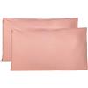 FARFALLAROSSA Coppia di Federe 100% Puro Cotone, Set di 2 Tessuti per Cuscino Letto, Chiusura a Busta, Tinta Unita, Misura Standard 50x80 CM