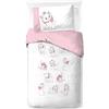 Jay Franco Disney Aristogatti Marie - Set copripiumino singolo, 100% cotone, con federa da 50 x 70 cm, motivo: gattino bianco
