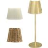 ANTELA Lampada da Tavolo LED Senza Fili Ricaricabile per Interni/Esterni | Lampada da Scrivania Portabile, Oscuramento al Tocco 3000K/4000K/5000K, Ristorante/Camera da Letto/Bar, Oro