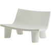Slide - Divano da giardino a 2 posti Low Lita - Bianco - Polietilene riciclabile - Designer Paola Navone