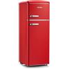 Severin RKG 8930 Retrò - Frigorifero Doppia Porta, 208 Litri, Classe E (A++), Statico, colore Rosso