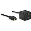 Techly Video Splitter Cable HDMI M to 2 x HDMI F ICOC HDMI-F-002 - HDMI cables (HDMI, 2 x HDMI, Male, Female, Gold, Black)