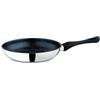 MEPRA Fantasia Pietra Padella, Nero, Ø 24 cm, Acciaio Inossidabile 18/10