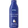 Nivea Body Nivea Crema Corpo Nutriente 250 ml, corpo idratante 72 ore per pelle secca o molto ml Lozione il