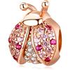 YaShuo Ciondolo a forma di animale in argento Sterling per braccialetti Pandora (a forma di coccinella oro rosa)
