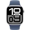 Apple Watch Series 10 GPS 42mm Silver Aluminum Case Sport Band S/M - Denim EU