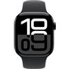 Apple Watch Series 10 GPS 42mm Jet Black Aluminum Case Sport Band S/M - Black EU