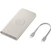 Samsung Caricabatterie Portatile Wireless, Power Bank Super Fast Charging 25W 10.000 mAh, 2 porte di ricarica USB-C e ricarica Wireless, Beige