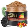 ulluxe Scrub per il cuoio capelluto con olio di batana, shampoo esfoliante al rosmarino, rimuove la forfora, lenisce il cuoio capelluto secco e pruriginoso, nutre e favorisce la crescita dei capelli, 310 g
