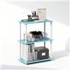 Furinno TURN-N-TUBE Libreria, libreria a 3 ripiani, libreria con scaffale espositivo compatto multiuso, 29.5 x 59.9 x 75.2 cm, per soggiorno, camera da letto, ufficio domestico, Light Blue/bianco