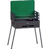 DecHome Barbecue a Carbonella Carbone BBQ da Giardino Portatile da Esterno Valigetta 40x30 cm / 55h cm - Valigetta30x