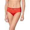 Playtex Midi Flowery Lace Recycled Slip, Rosso (Light), S Donna