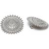 Vestopazzo orecchini scudo,a lobo.Diametro 5cm ca. Chiusura a farfalla. Placcato in argento. Nickel tested. Lavorazione artigianale.MI3100